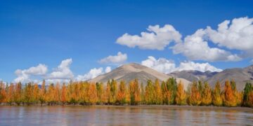 Ngẩn ngơ ngắm nhìn mùa thu đi qua Yarlung Zangbo – dòng sông Thánh của Tây Tạng