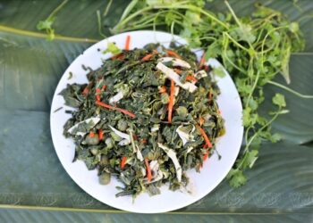 Nộm lá sắn, món ăn đặc sắc của người Cống ở Lai Châu